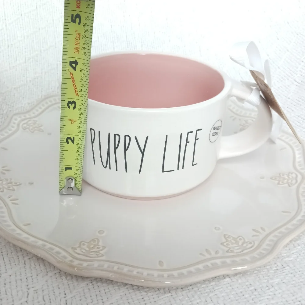Rae Dunn × Peanuts Puppy Life Ceramic Dog Dish Bowl Mug